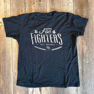 Foo Fighters 100% Organic T Shirt Mens Black Graphic Tee